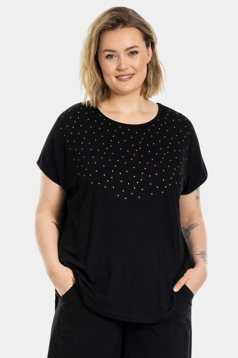 Gozzip Gitte t-shirt with print  charcoal