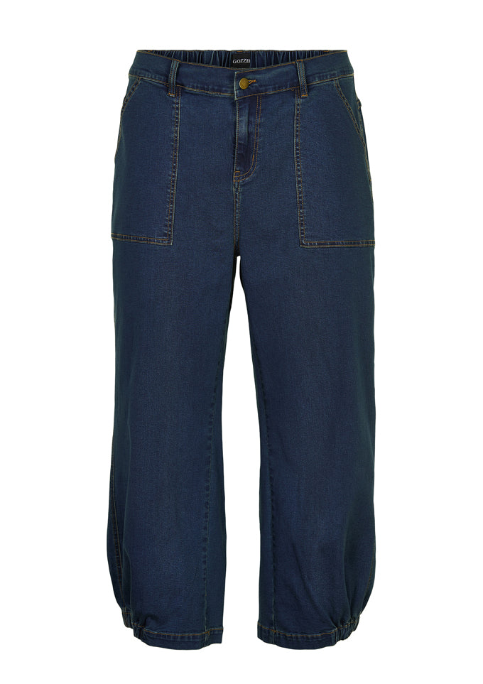 Baggy denim jeans fra Gozzip i mørkeblå (6596588601433)