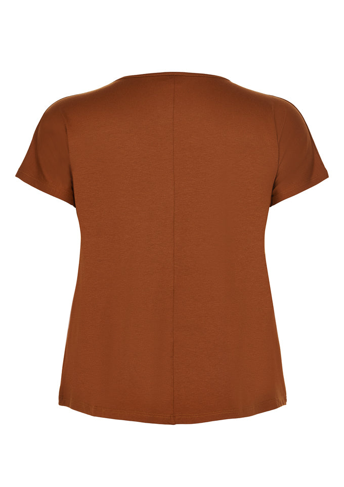 Sandgaard basis t-shirt i rust farve (4573639180377)