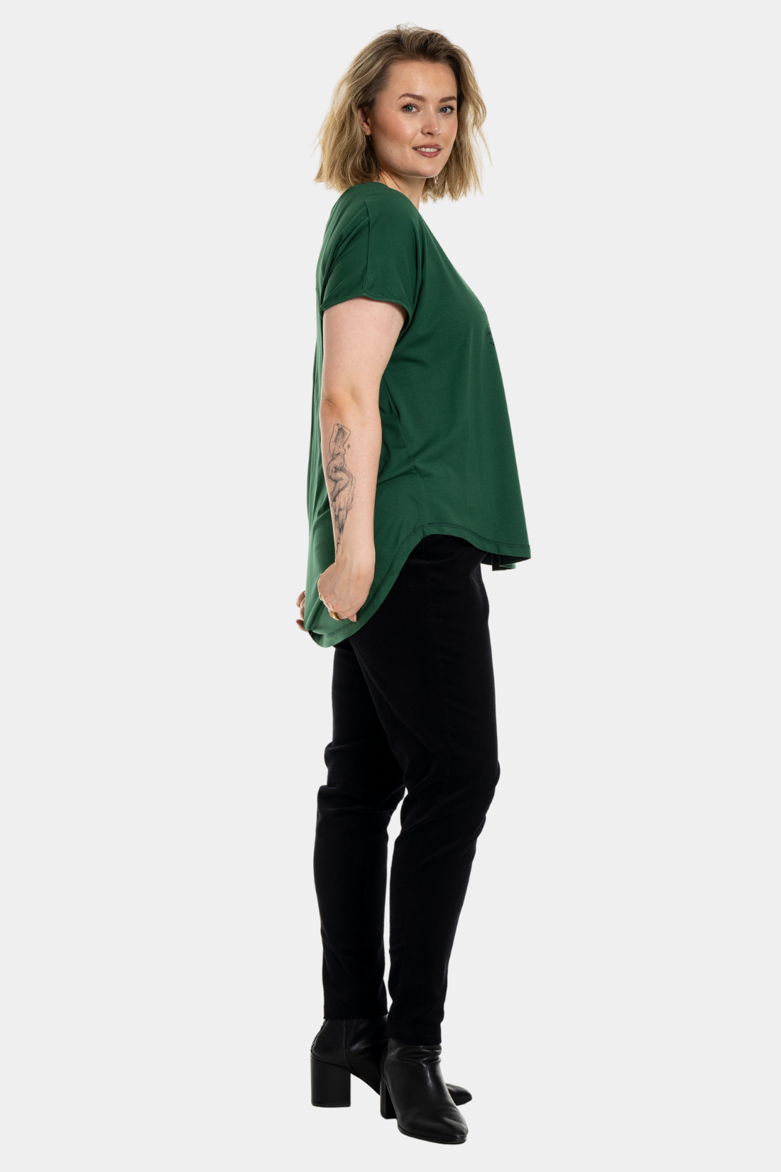 GOZZIP Gitte t-shirt with print Peach rose