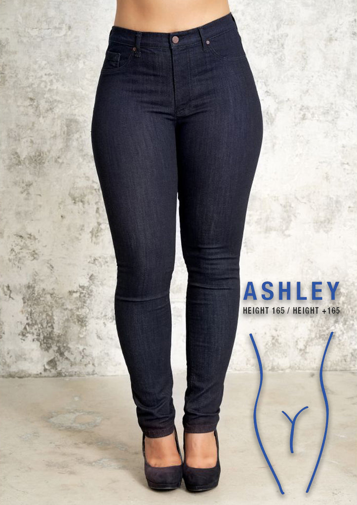 Mørke blå jeans med stram pasform - Ashley (1728883064883)