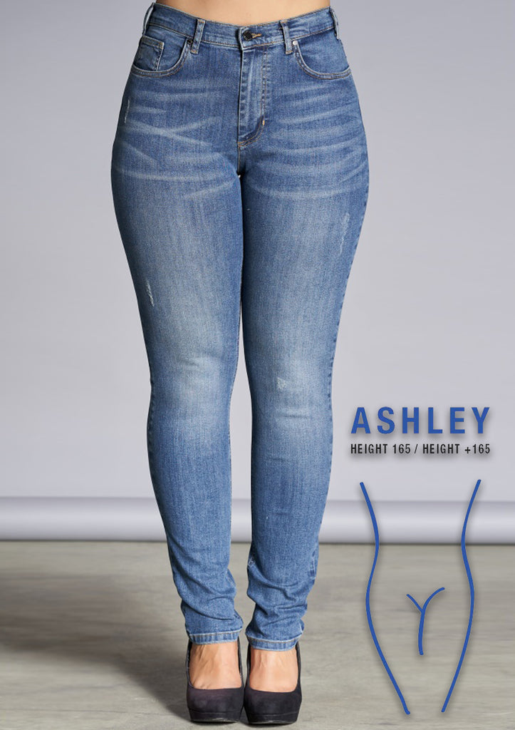 Stonewashed blå jeans - Ashley (1728907411507)
