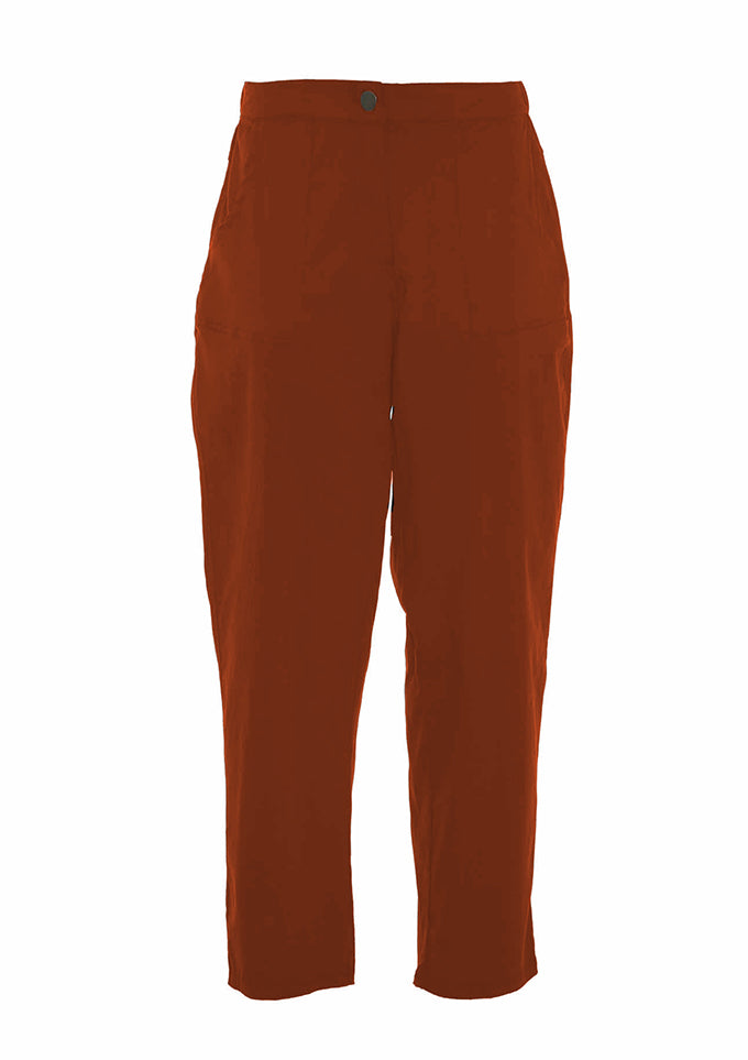 Clara terracotta baggy bukser fra Gozzip med lige ben (7195788705881)