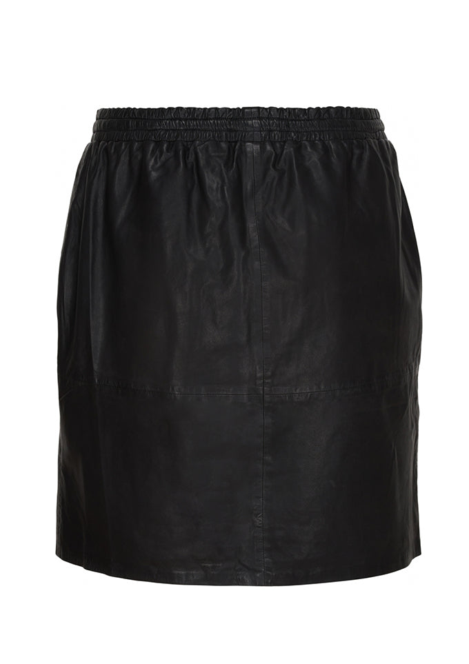 Sort skind nederdel fra No.1 by Ox (6838758834265)