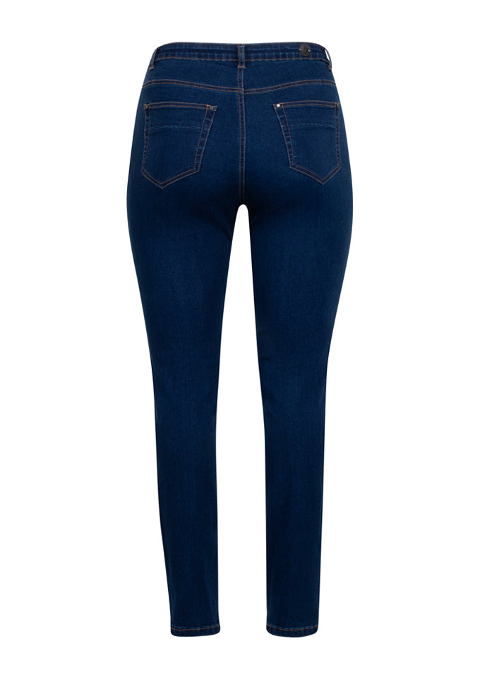 Mørkeblå Milan jeans fra Adia med benlængde 76 cm (7185549164633)