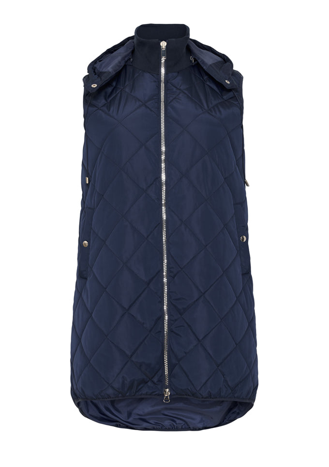 Smuk lang quilt vest fra No. 1 by Ox i navy (7205964480601)
