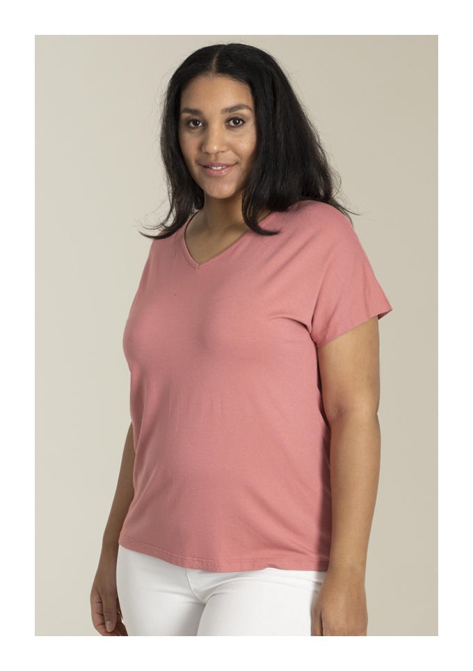 Sandgaard basis t-shirt i rosa (6981510758489)